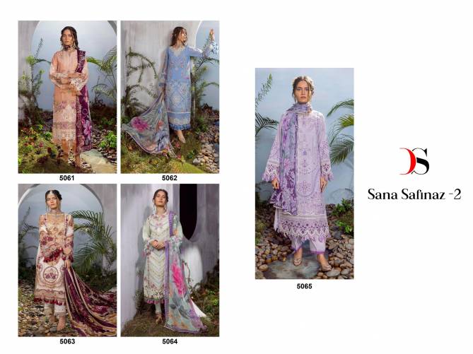 Sana Safinaz 2 By Deepsy Embroidery Cotton Pakistani Suits Wholesale Price In Surat
